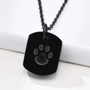 Kalung Kenang-kenangan Kehilangan Hewan Peliharaan, Liontin Kremasi Baja Anti Karat dengan Jejak Cakar, Grosir & Pasokan Massal - Product Image 4