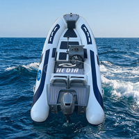 Hedia - Bote de Pesca de Aluminio de 12 Pies, Botes Inflables de PVC 360, Botes de Remo