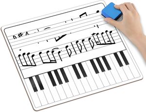 Dry Erase Paper Music Staff Double-Sided Whiteboard <strong>Lapboard</strong> with Musical Notes for Kids and Students - Product Image 3