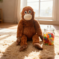 Peluches mignonnes de singe, animaux doux à câliner, cadeaux d'anniversaire pour enfants, poupées gorille à longs bras simulées