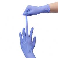 Gants en nitrile jetables épais de 4 mil, 100 pièces, sans latex, sans poudre, pour usage dentaire/cuisine/médical