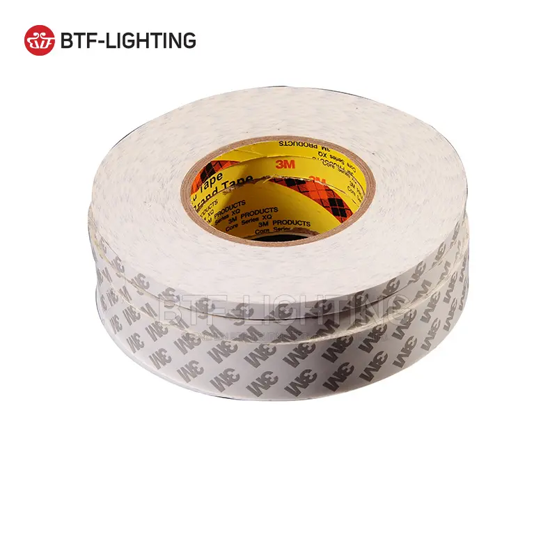 Adhesive Tape 8mm 10mm 12mm Double Sided 3 M Waterproof Acrylic Tissue Transparent BTF Lighting Led Strip Tape No Printing 50m
