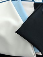 Tissu sergé anti-plis 2 couches en polyester et élasthanne extensible dans les 4 sens pour vêtements de voyage et uniformes d'entreprise