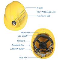 Casque intelligent WiFi/3G/4G pour secours d'urgence avec positionnement, interphone, vidéo à distance, caméra intégrée et connectivité BT/GPS/GPRS