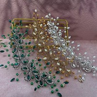 Nouvel Arrivage – Applique de Mariage Scintillante en Perles de Cristal, Fleurs et Feuilles en Strass pour Robe de Bal 2027