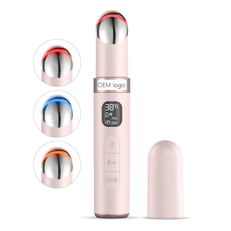 Multifunction Eye beauty massager lcd display color light eyes heating massager eye bag remover ems beauty device