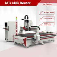Machine de fraisage CNC 3 axes à changement d'outil automatique pour la conception de portes en bois, directement de l'usine