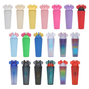 Luxe 710ml en plastique enfants Carton Minnie grande capacité bouteille d'eau Portable Double paroi gobelets avec couvercle et paille - Product Image 6