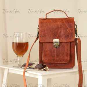 Bolso Bandolera de Cuero Genuino 100% Hecho a Mano, Estilo Retro, con Correa de Hombro, Accesorios de Cuero Personalizados, OEM - Product Image 1