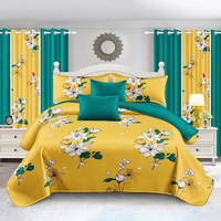 Parure de lit et draps plats de luxe DL, 12 pièces, taille Queen, taies d'oreiller, rideaux, polyester, toutes saisons, pour chambre à coucher, vente en gros d'usine