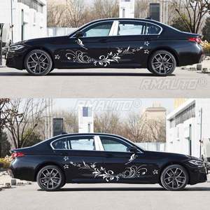 Juego de 3 pegatinas para carrocería de coche, pegatinas para cubierta de motor, diseño de mariposa y flor, calcomanías gráficas grandes, decoración - Product Image 4