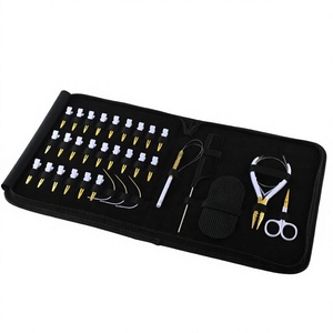 Custom Logo Micro <b>Beads</b> Crimping & Remover Plier Also Mini Threads Cutting Scissor with C Type <b>Needles</b> Tools Kit - Product Image 1