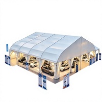 Tente de 1500 m² en structure aluminium, imperméable en PVC, ignifuge, résistante au vent, toutes saisons, pour marketing automobile, exposition, sport