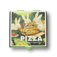 Boîtes à pizza écologiques biodégradables recyclées de qualité alimentaire en carton ondulé avec impression couleur et tailles personnalisées