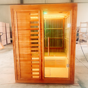Mode classique 3-4 personnes intérieur bois de cèdre salle de sauna à vapeur sèche électrique <span class=keywords><strong>infrarouge</strong></span> <span class=keywords><strong>hammam</strong></span> traditionnel pour villas - Product Image 5
