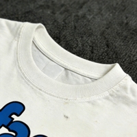 T-shirt en coton personnalisé avec logo du fabricant, impression sérigraphique, effet délavé, streetwear, hip hop, manches courtes, mode homme