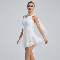 Justaucorps de gymnastique rythmique sans manches pour femmes et filles, vêtements de performance personnalisés pour le patinage sur glace, vêtements d'entraînement de danse pour le patinage artistique