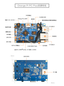 บอร์ดพัฒนาคอมพิวเตอร์ Aismartlink OrangePi <span class=keywords><strong>PC</strong></span> <span class=keywords><strong>Plus</strong></span> พร้อมชิป Amlogic <span class=keywords><strong>H3</strong></span> สำหรับการเขียนโปรแกรมโอเพ่นซอร์ส สินค้าใหม่ - Product Image 2