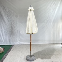Grand parasol d'extérieur commercial robuste de 3.5m en forme de fleur ronde parapluies de tulipes menés par hôtel avec lumière LED