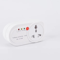 16A 220V AC Einphasiger Kupfer-Materialstromschutz-Steckdosenadapter mit Über- und Unterspannungsschutz für Haushaltsgeräte 50Hz