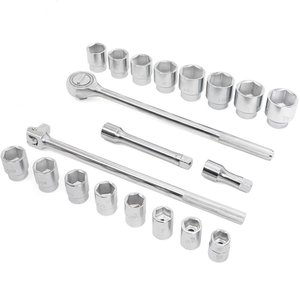 Wzauto Chất Lượng Cao <span class=keywords><strong>21Pcs</strong></span> <span class=keywords><strong>3</strong></span>/<span class=keywords><strong>4</strong></span> "<span class=keywords><strong>Dr</strong></span> 19-50Mm Ổ Cắm Cờ Lê <span class=keywords><strong>Set</strong></span> Với Adapter Và Ratchet Xử Lý Thanh - Product Image 2
