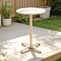 Base de table pliante élégante et légère en aluminium, support de table haute robuste pour café, mobilier contractuel, achat en gros