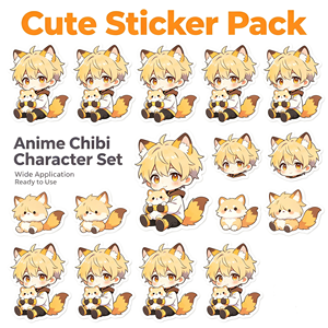 Autocollant Anime Chibi Garçon Renard, Étiquette Dessin Animé Imperméable, Forme Irrégulière, Vinyle Auto-Adhésif, Décoration Cadeau Artisanat - Product Image 5