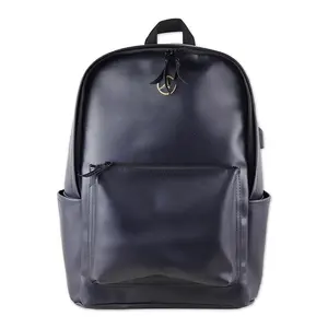 ISO 9001认证时尚时尚学校背包包经销商防水迷你徒步旅行黑色皮革背包包