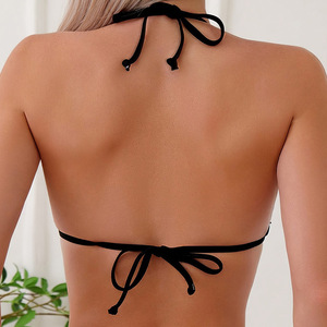 Braguitas de Bikini de Color Sólido, Cintura Alta, Corte Alto, Traje de Baño para Mujer - Product Image 4