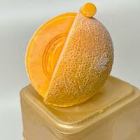 Vente directe d'usine, crème glacée au melon 3D, crème glacée en forme de cantaloup 3/4, 75g avec un design d'emballage exquis