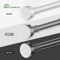 YIJIALE 800K Ensembles/Mois Direct Usine Tringle de Douche en Acier Carbone 25mm 47.24-74.8in (50-80cm) avec Verrouillage Rotatif Breveté pour Salle de Bain