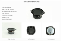 Haut-parleur de subwoofer audio FCE 3 pouces 4Ω 10W, haut-parleur large bande pour sonorisation / audio / enceintes de fête / automobile
