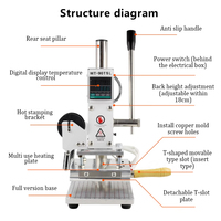 Machine de gaufrage à chaud pour estampage de logos et lettres, machine de bronzage à chaud pour cuir, artisanat du cuir DIY, cadeau