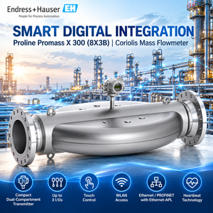 เครื่องวัดอัตราการไหลแบบโคริโอลิส Endress+Hauser Promass X 300 8X3B แบบสี่ท่อ ความจุสูง สำหรับการถ่ายโอนน้ำมันและก๊าซ - Product Image 4