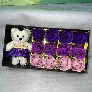 2026 AYOYO Hari Valentine Hari Ibu 12 Buah Kotak Hadiah Bunga Sabun dan Boneka Beruang Mawar Hadiah Kreatif untuk Wanita Ibu - Product Image 6