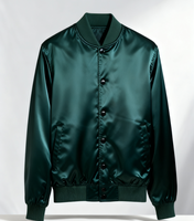 Veste de baseball en satin pour homme avec logo personnalisé, OEM, vente en gros, streetwear, grande taille, décontractée, brillante, rétro années 80-90, style Letterman