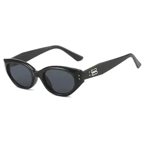 Rice Nail Irregular Cat-eye Sunglasses Women Fashion Retro Sunglasses Decorative UV Protective Unisex Outfits Hot Sale UV400