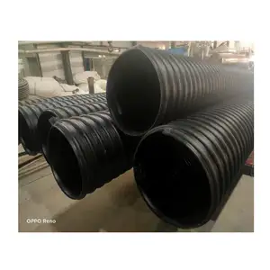 Hdpe steel plastic composite pipe steel belt reinforced corrugated pipe