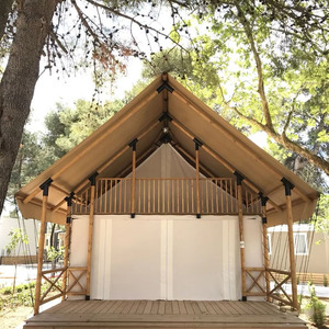 HAOTEER Nomadic 6-Person Four-Season PVC Glamping Waterproof Camping <b>Tent</b> Two Bedrooms Living <b>Room</b> 3000mm Waterproof Index Noma - Product Image 5