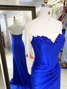 2025 Новое длинное платье с бисером, расшитое бисером, вечернее платье для выпускного вечера, платье для девочек, оптом