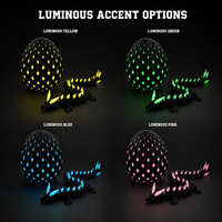 Ensemble d'œufs de dragon lumineux imprimés en 3D avec dragon articulé et boîte en plastique transparent sur le thème des animaux, pour les 12 ans et plus
