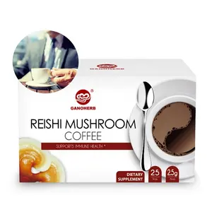 Café Ganoderma Ganoherb Organique Reishi Extrait De Champignon Instantané À Base De Plantes Café Noir