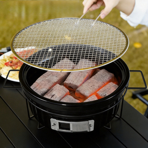 Barbecue au <span class=keywords><strong>charbon</strong></span> de bois en céramique Kamado 13 pouces, moderne et portable avec chariot, pour la cuisine en plein air et au jardin - Product Image 5