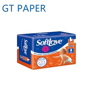 Softlove L4 <span class=keywords><strong>pull</strong></span> up wholesale price <span class=keywords><strong>cloth</strong></span> like baby diapers in bale - Product Image 3