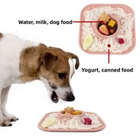 Tapis de léchage Volcano avec ventouses pour chiens et chats - Alimentation lente, prévient l'étouffement et les fuites