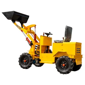 New energy high efficiency four wheel drive electric loader self loading mini tractors with front end loader