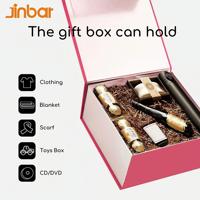 Boîtes de vêtements rigides personnalisés Jinbar Insertion d'emballage de cils roses Installation végétale Cadeaux de spécialité Feuille d'or Gaufrage Impression parfum