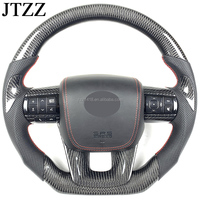 Pour Toyota Hilux Toyota Runner RUSH FJ Prado Land Cruiser TACOMA Tundra bouton de volant en Fiber de carbone cuir
