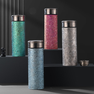 Pure Titanium Insulated Cup Mini Portable Ice Flower Vacuum Tea Cup Double Layer Gift Box For Home Office Car Outdoor Gifting - Product Image 3