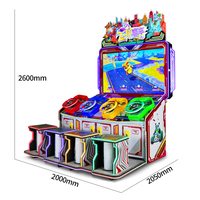 Simulateur de course haute définition à 4 joueurs, machine de jeu d'arcade à monnayeur, simulateur de conduite compétitif pour enfants avec distributeur de tickets